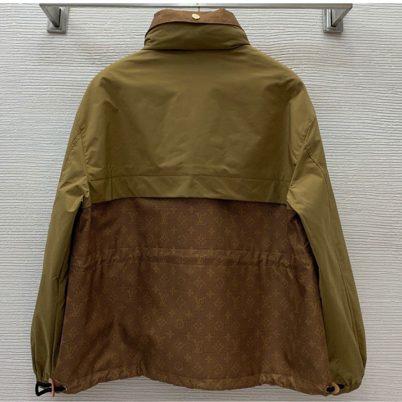 LV Monogram Print Zipper Jacket