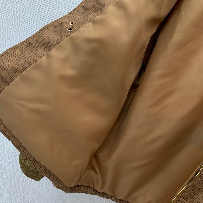 LV Monogram Print Zipper Jacket