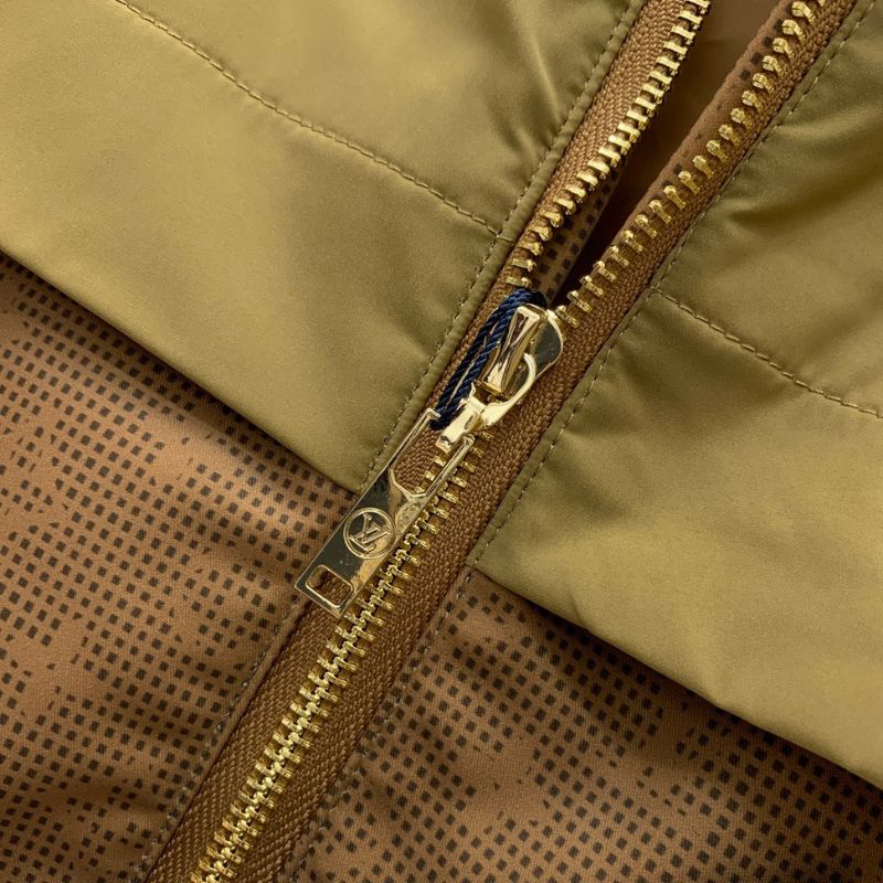 LV Monogram Print Zipper Jacket