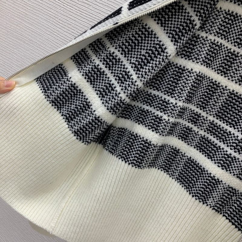 Louis Vuitton High-End Wool Blend Plaid Knitted Cardigan
