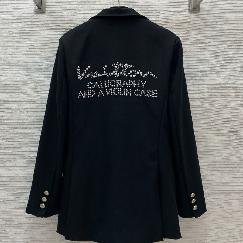 LV Monogram Stripe Stand Collar Windbreaker Coat