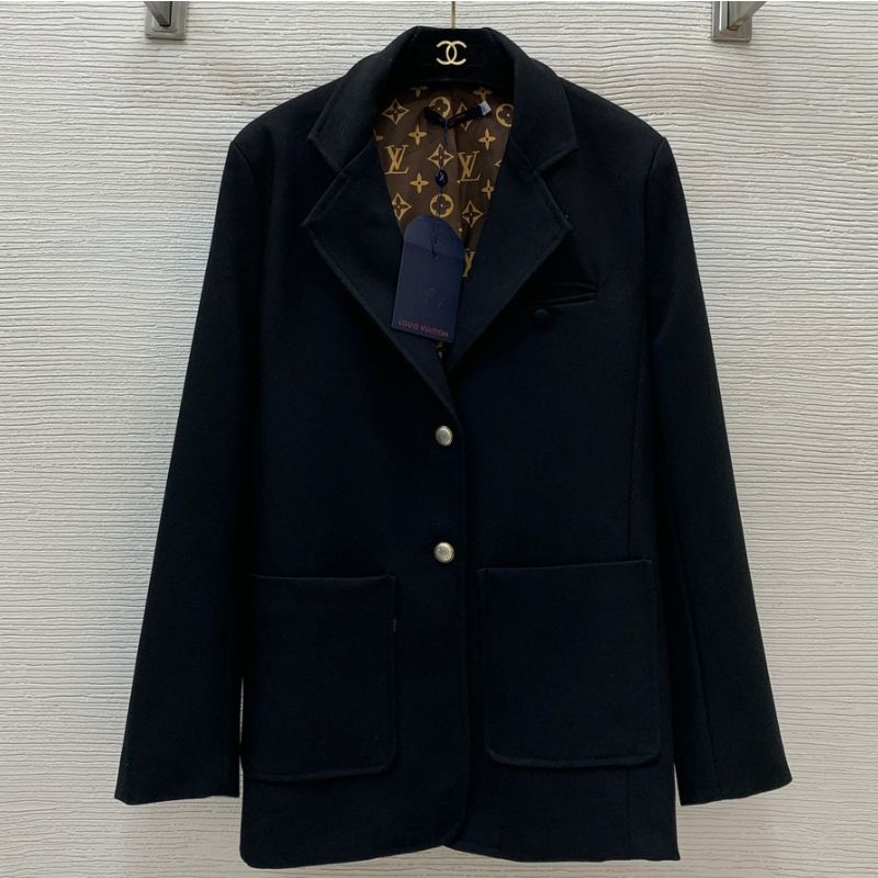 LV Monogram Stripe Stand Collar Windbreaker Coat