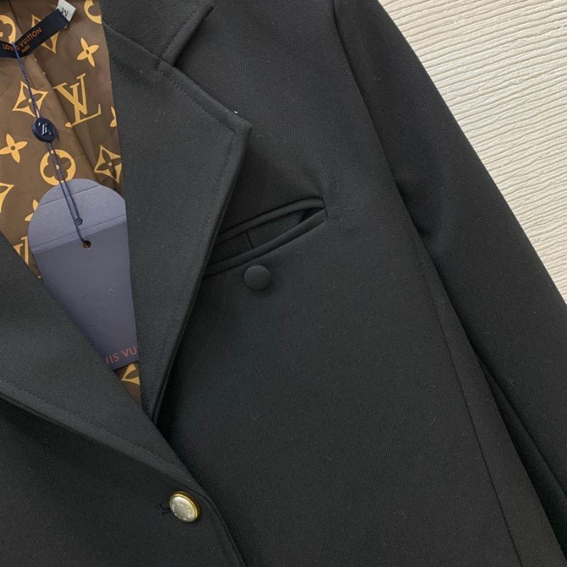 LV Monogram Stripe Stand Collar Windbreaker Coat