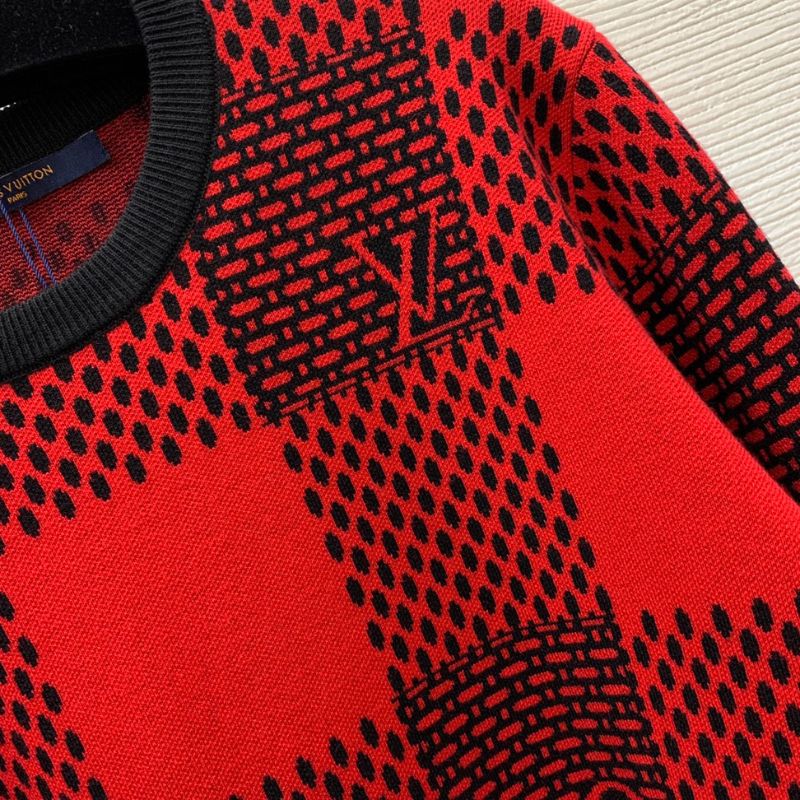LV Checkerboard Logo Knit Sweater