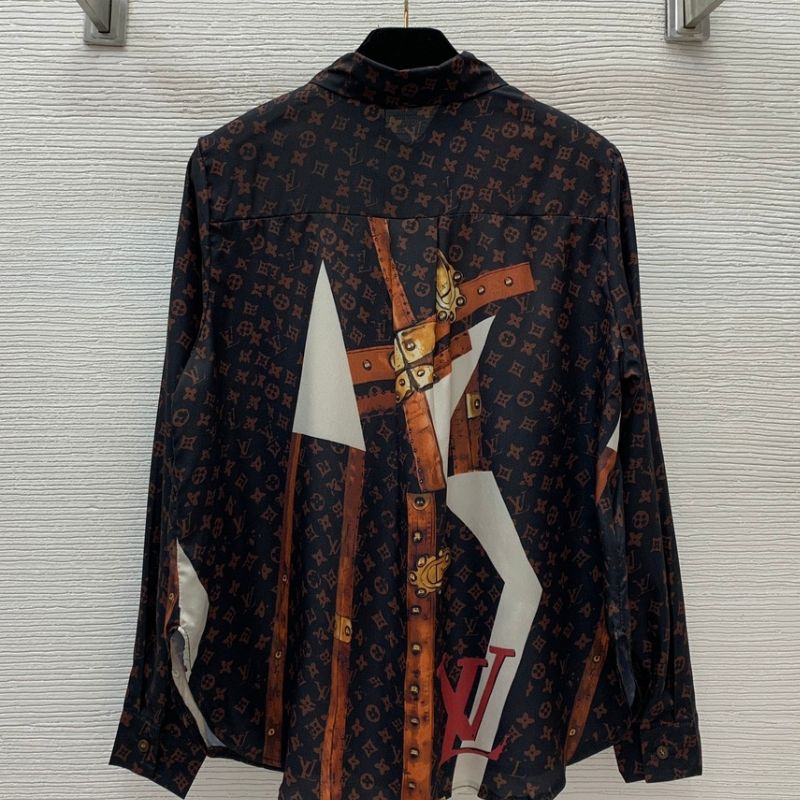 LV Custom Silk Texture Monogram Shirt