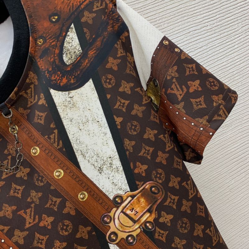 LV Retro Chain Detail Monogram Shirt