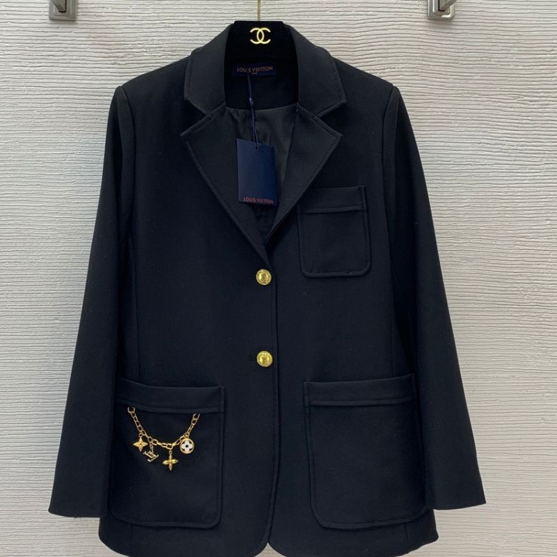 LV Custom Logo Two-Button Slim Fit Suit Jacket
