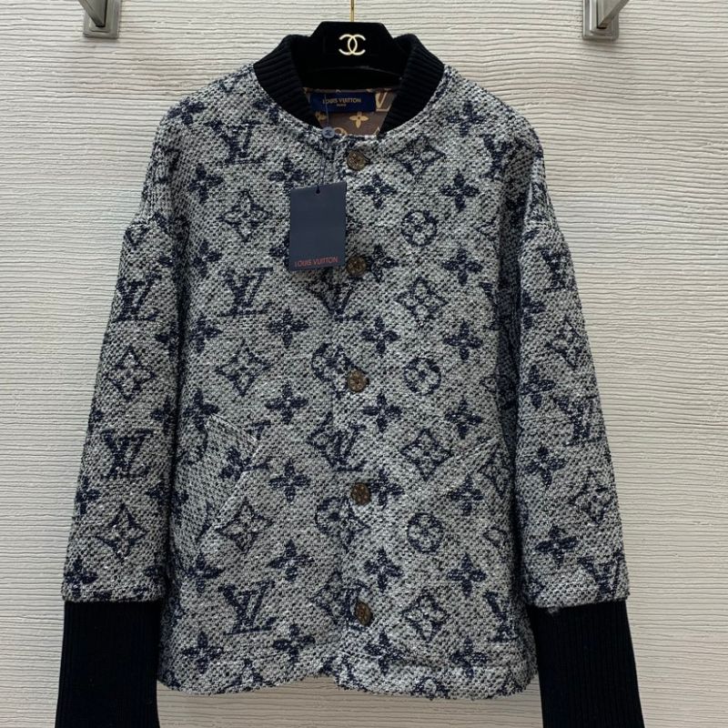 LV Monogram Logo Stand Collar Jacket