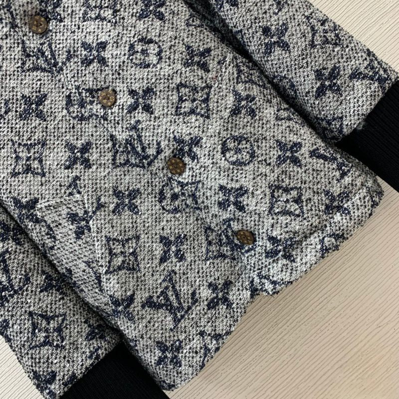 LV Monogram Logo Stand Collar Jacket