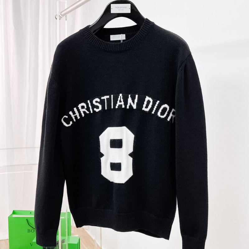 Dior 24SS Luxury Letter Pattern Wool Sweater