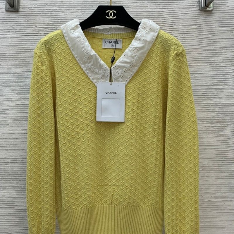 Chanel Jacquard High Collar Sweater