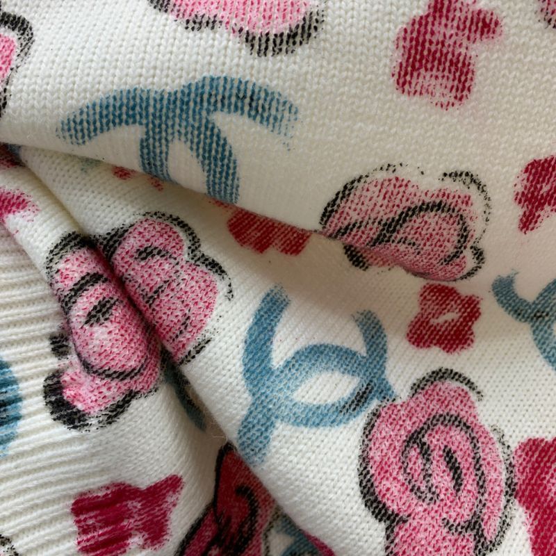 Chanel Camellia Double C Wool Knit Sweater