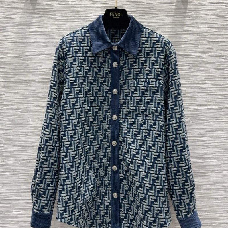 Fendi 2024AW Monogram Jacquard Denim Jacket