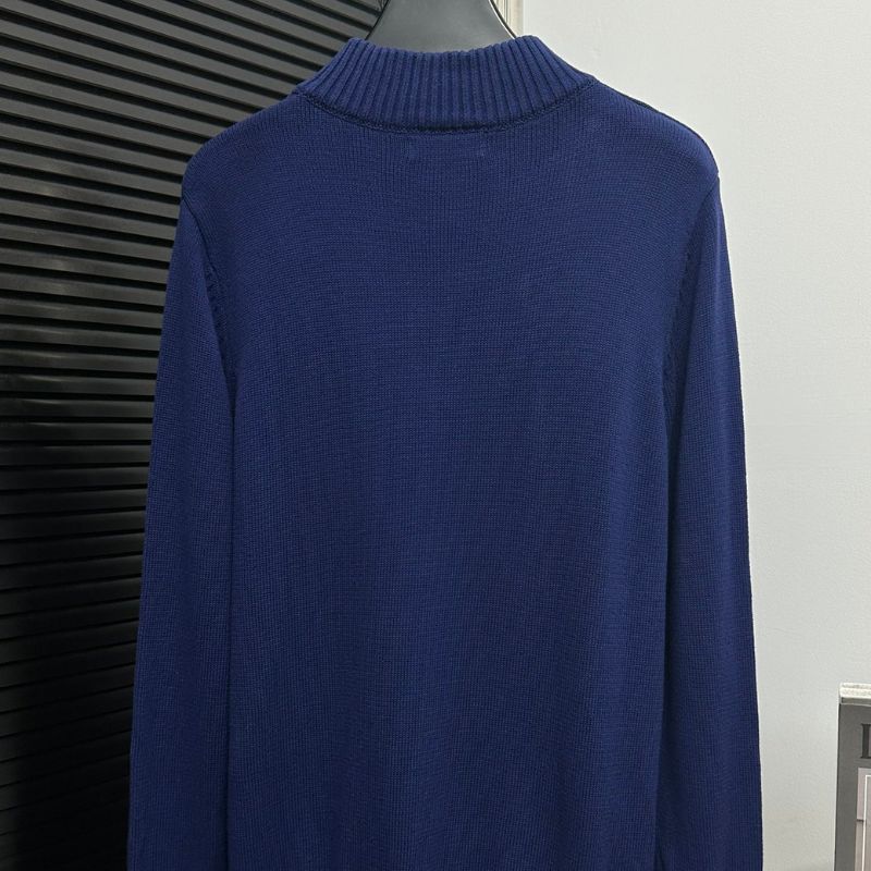 Prada Jacquard Lettering Half-Zip Sweater