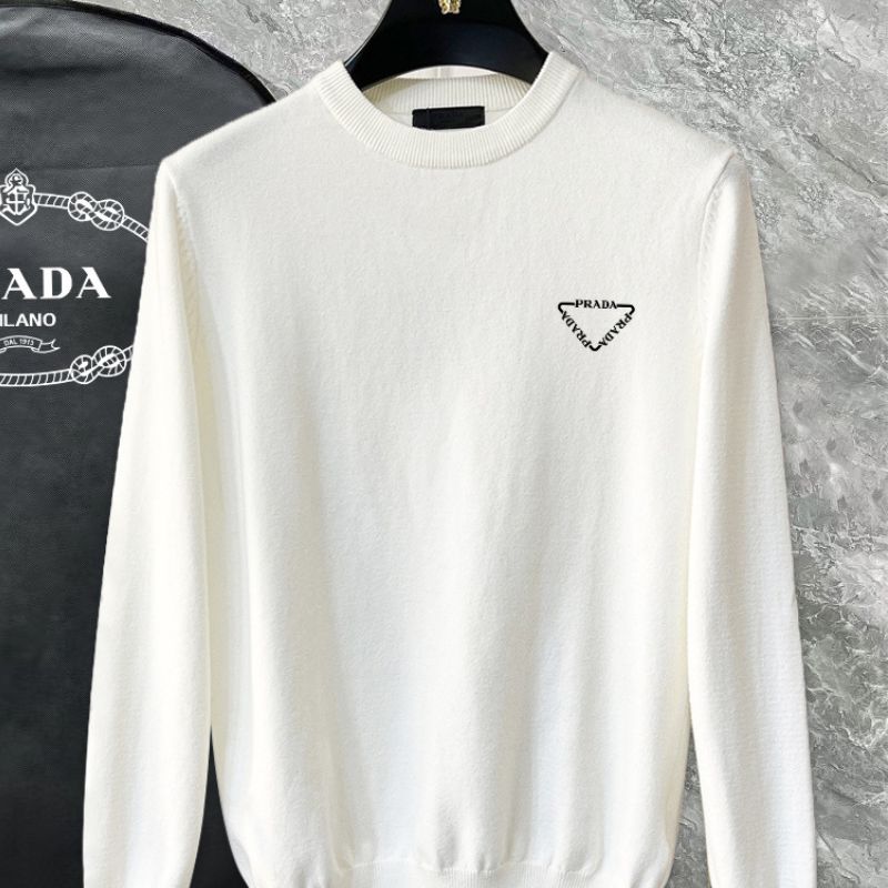 Prada Triple Signature Crew Neck Sweater