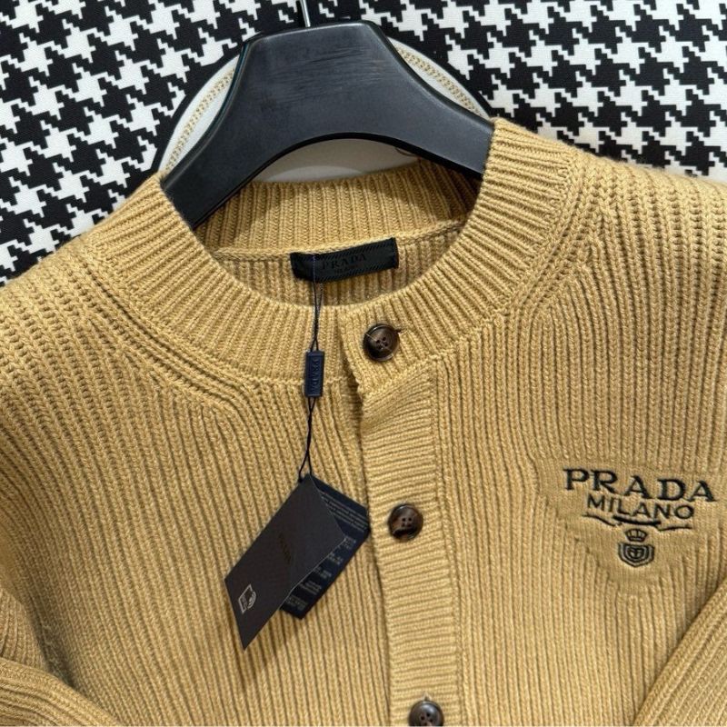 Prada 24SS Signature Wool Blend Cardigan