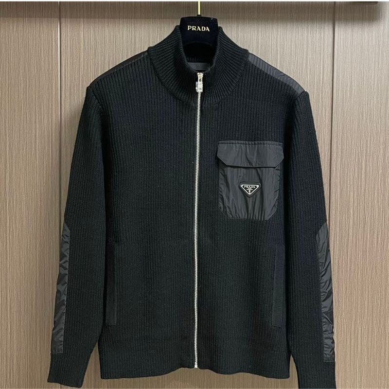 Prada SS Triangle Enamel Military Zipper Jacket