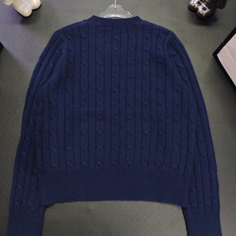 Loewe Braided V-Neck Wool Sweater