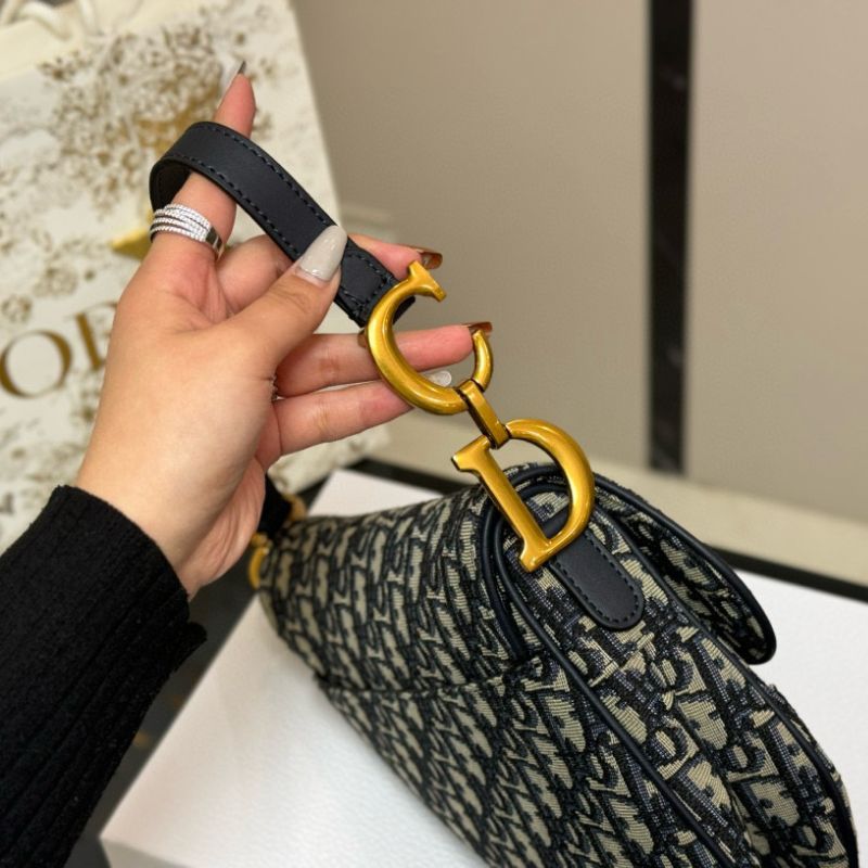Dior Monogram Saddle Roman Shoulder Strap Bag