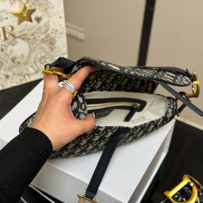 Dior Monogram Saddle Roman Shoulder Strap Bag