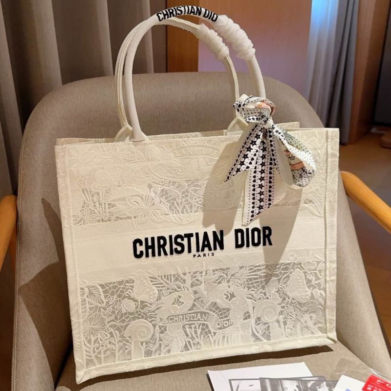 Dior Book Tote Lace Bag