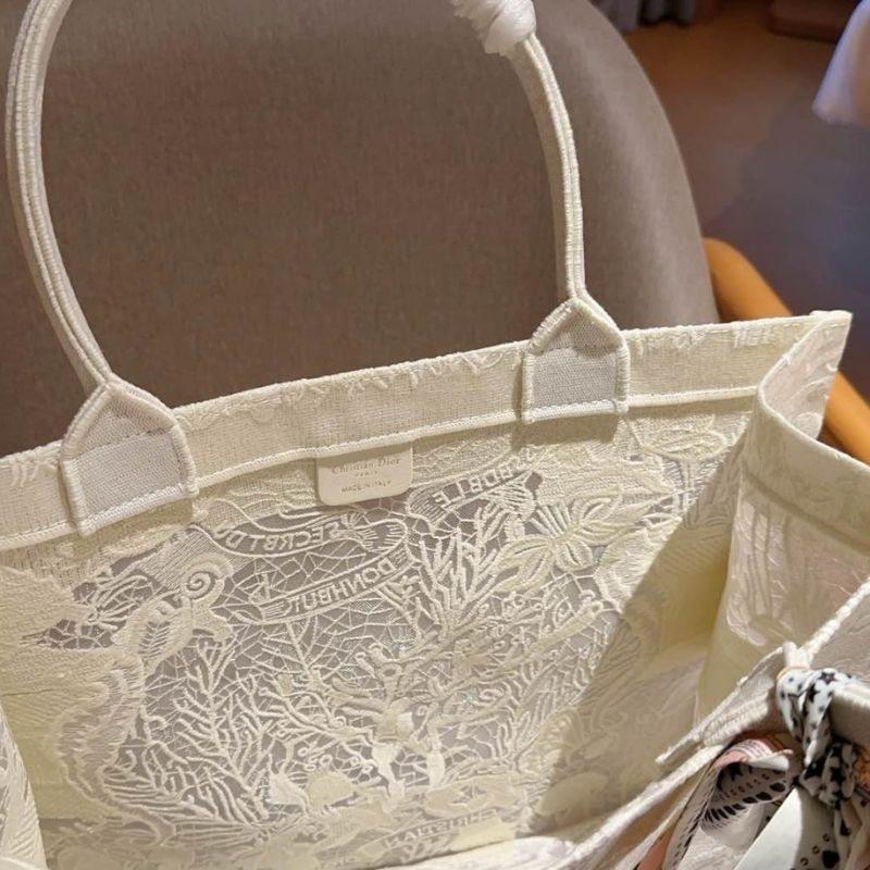 Dior Book Tote Lace Bag