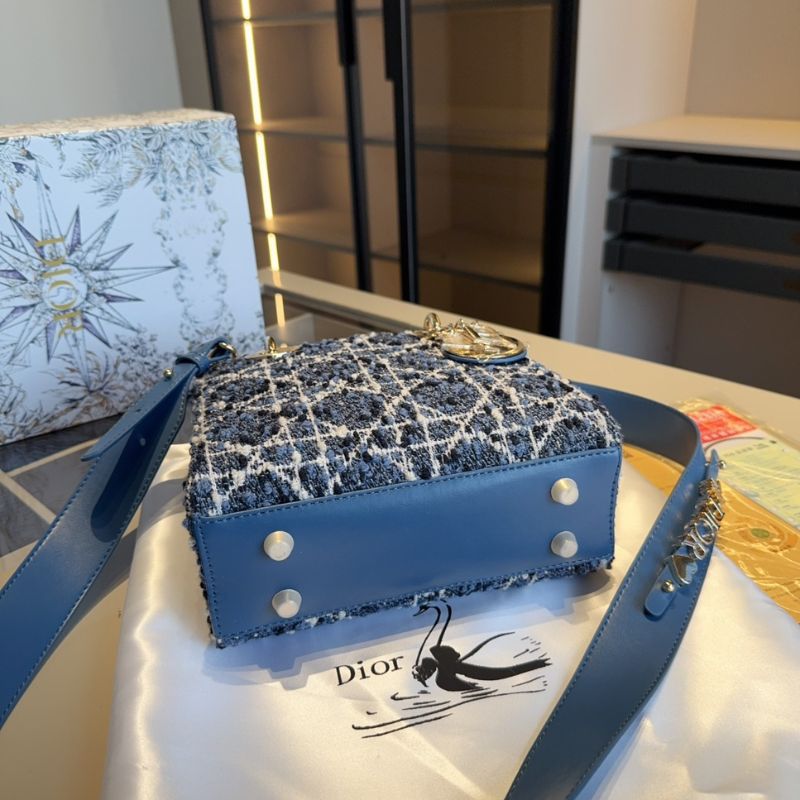 Dior Tweed Denim Lady Dior Bag