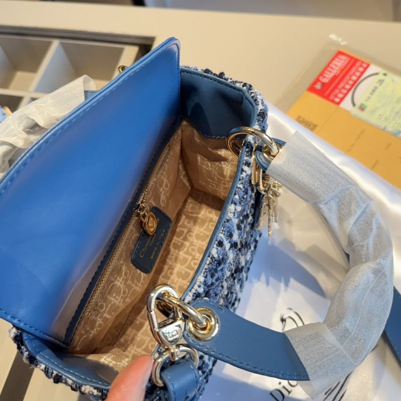Dior Tweed Denim Lady Dior Bag