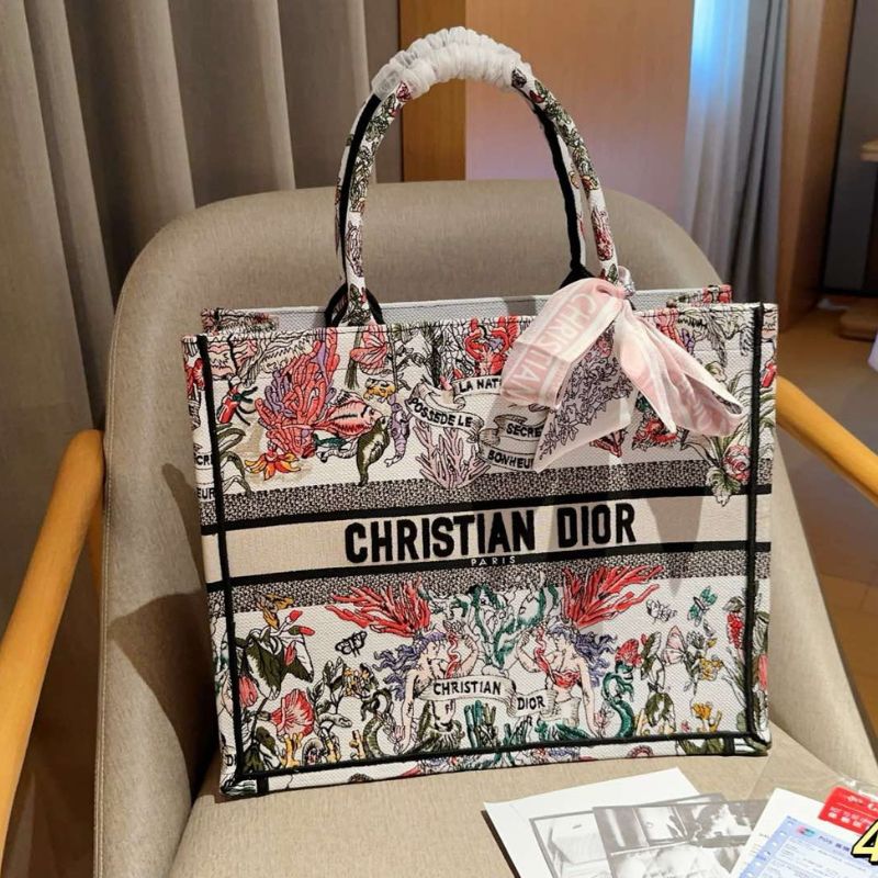 Dior Book Tote 3D Jacquard Embroidered Bag