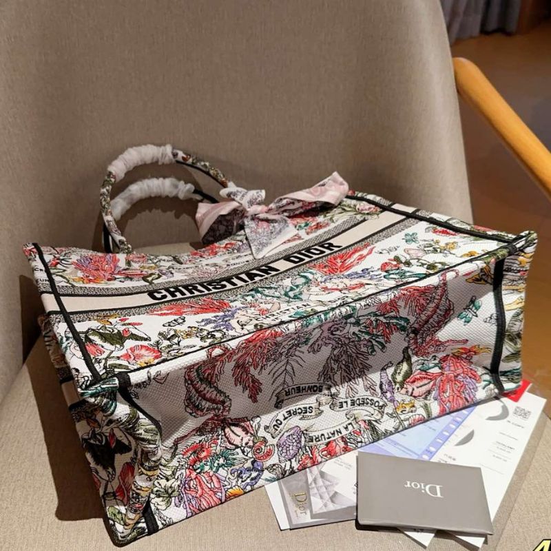 Dior Book Tote 3D Jacquard Embroidered Bag