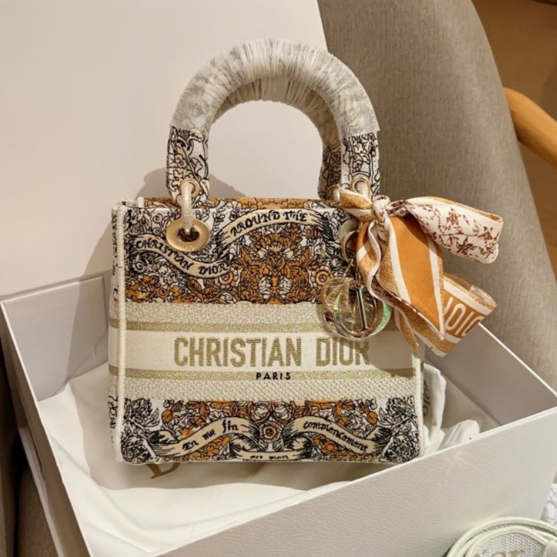Dior Lady D-Lite Wide Shoulder Strap Diana Bag
