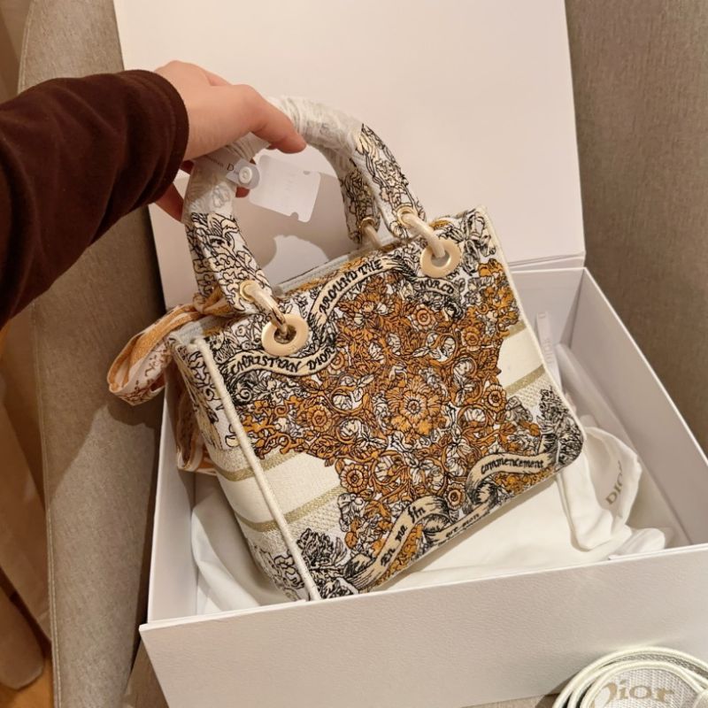 Dior Lady D-Lite Wide Shoulder Strap Diana Bag