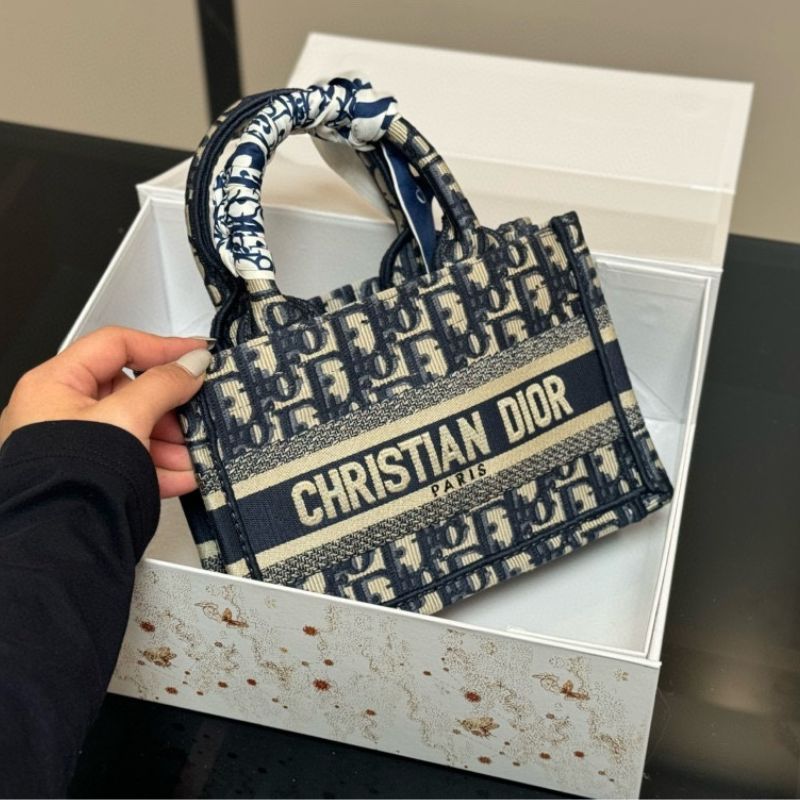 Dior Jacquard Book Tote Bag