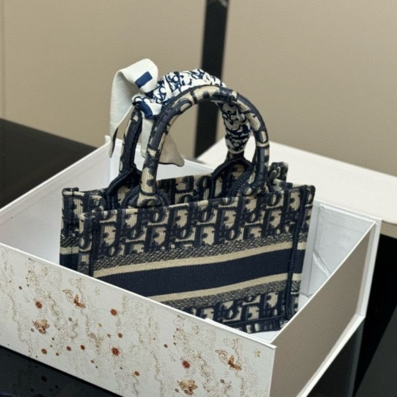Dior Jacquard Book Tote Bag