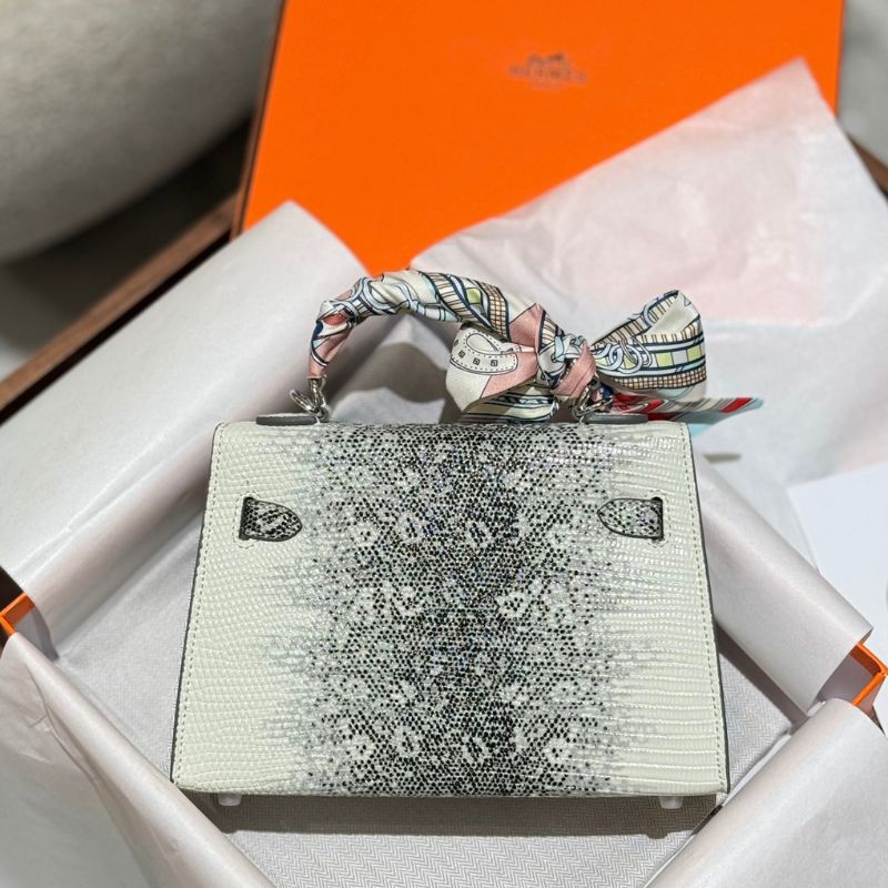 Hermes Mini Kelly II Lizard Leather Bag