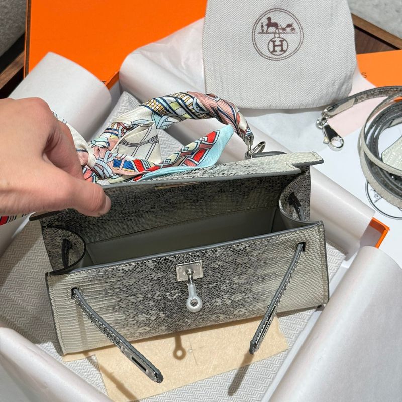 Hermes Mini Kelly II Lizard Leather Bag