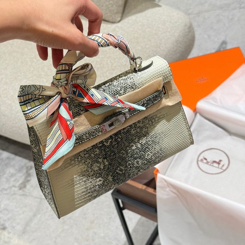 Hermes Mini Kelly II Lizard Leather Bag