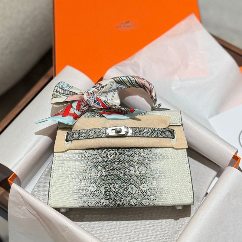 Hermes Mini Kelly II Lizard Leather Bag