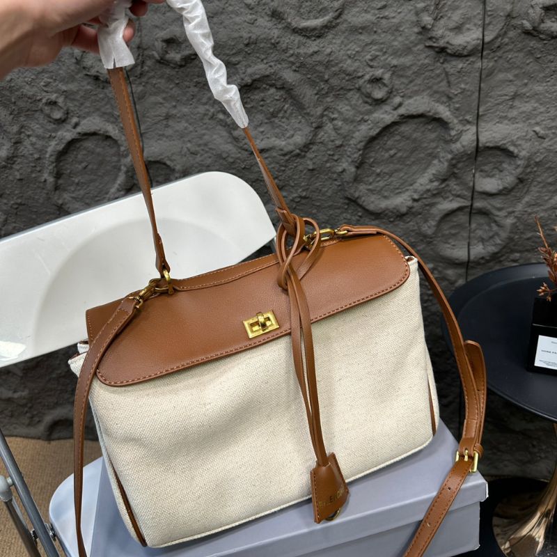 Hermes PU Leather Canvas Kelly Bag