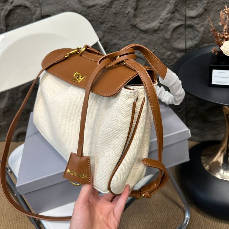 Hermes PU Leather Canvas Kelly Bag