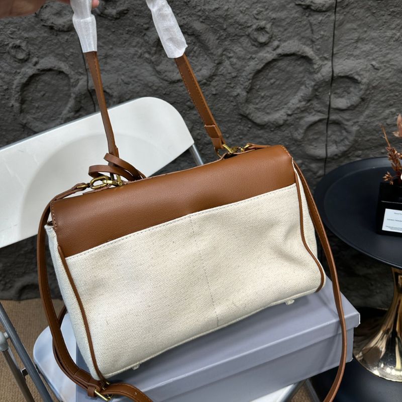 Hermes PU Leather Canvas Kelly Bag