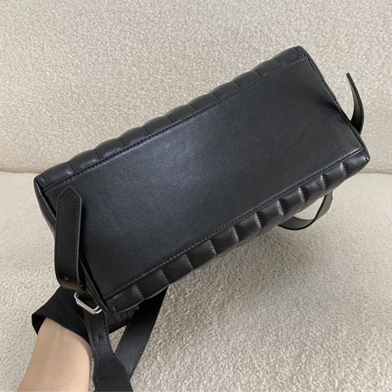 YSL Black Leather Loulou Large Backpack