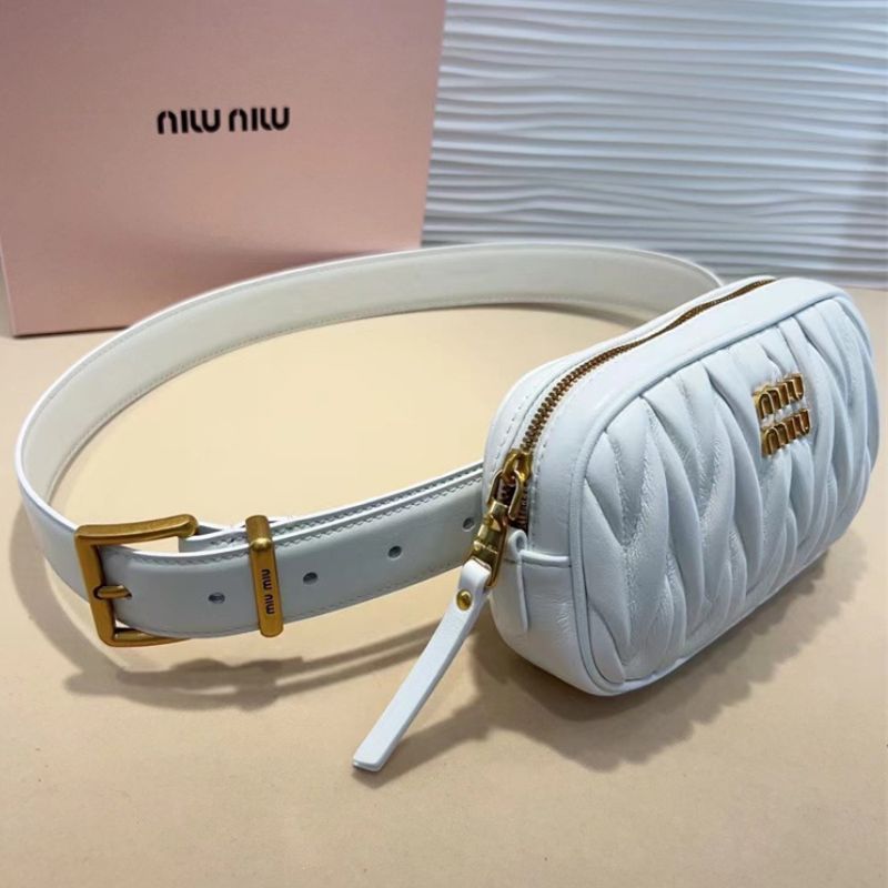 Miu Miu Women Belt With Matelassé Pouch