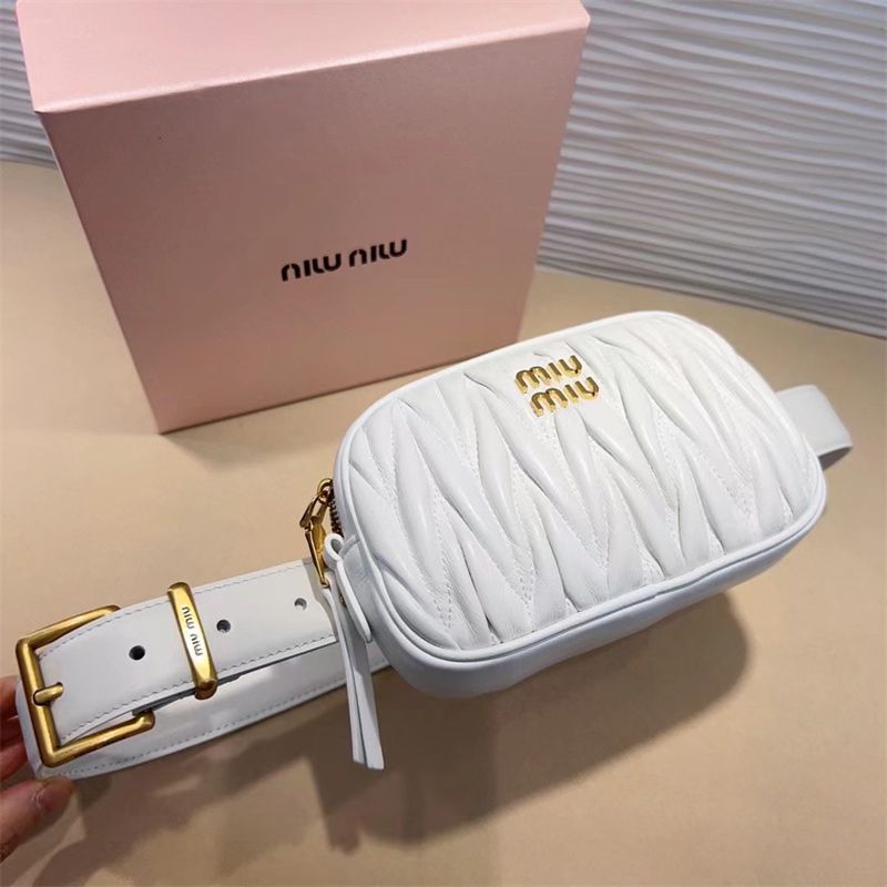 Miu Miu Women Belt With Matelassé Pouch