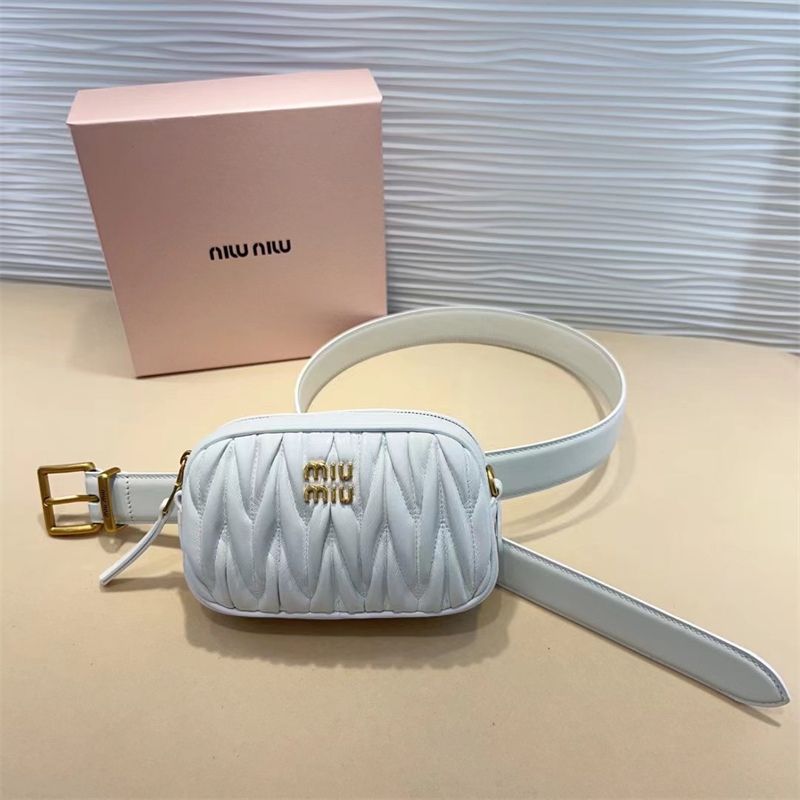 Miu Miu Women Belt With Matelassé Pouch
