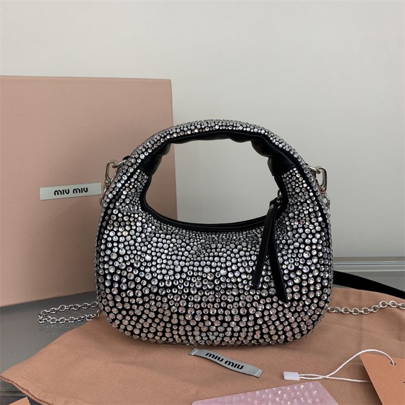Miu Miu Wander Crystal Embellished Shoulder Bag