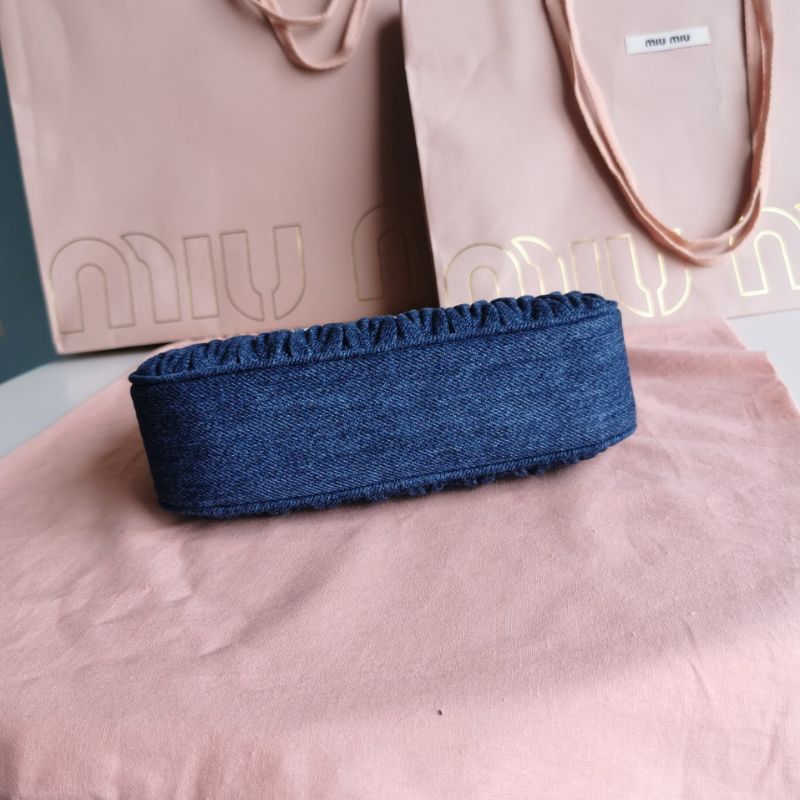 Miu Miu Denim Materasse Chain Shoulder Bag