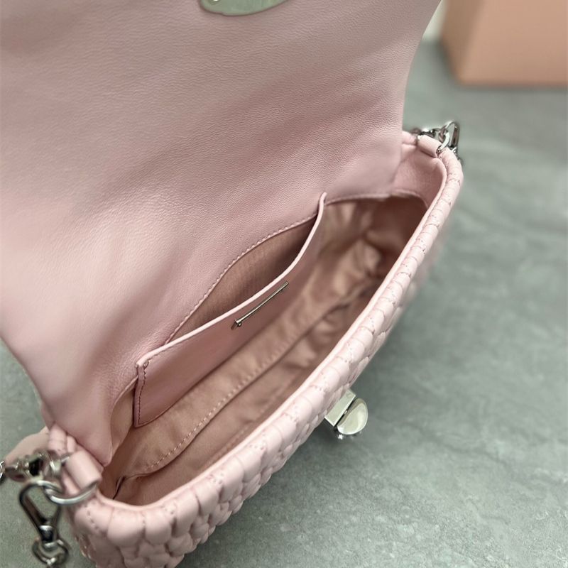 Miu Miu Crystal Embellished Leather Crossbody Bag