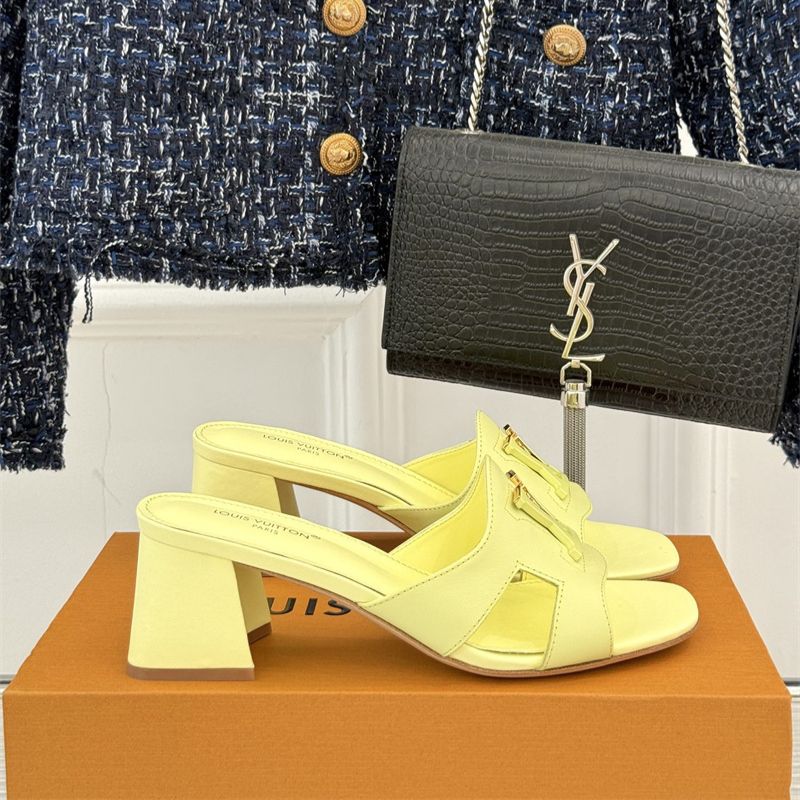 Louis Vuitton Isola Heel Mule yellow Sandal