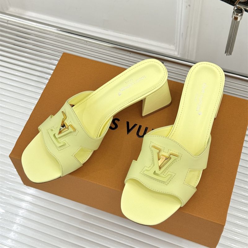 Louis Vuitton Isola Heel Mule yellow Sandal
